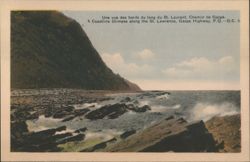 A Coastline Glimpse along the St. Lawrence, Gaspé Highway Postcard