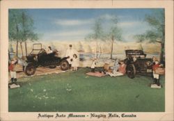 Antique Auto Museum Picnic Scene, Niagara Falls, Canada Postcard