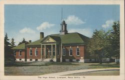 The High School, Junior-Senior, Liverpool, NS Postcard