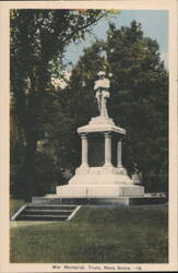 War Memorial Soldier Statue, Truro, Nova Scotia Postcard