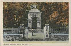 Sebastopol Monument with Lion, Halifax, NS Postcard