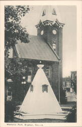 Memorial Park, Brighton, ON Postcard