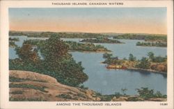 Thousand Islands, Canadian Waters, Boat Postcard