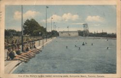 World's Largest Heated Swimming Pools, Sunnyside Beach Postcard