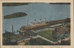 "The Nova Scotian" Ship & Halifax Harbor, NS Postcard