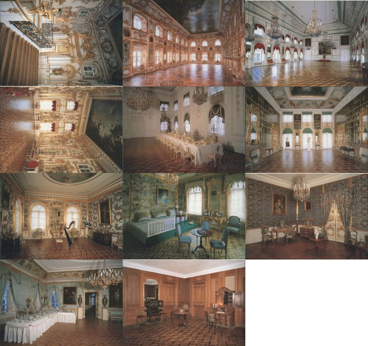 Set of 11: Peterhof Palace Interior Views