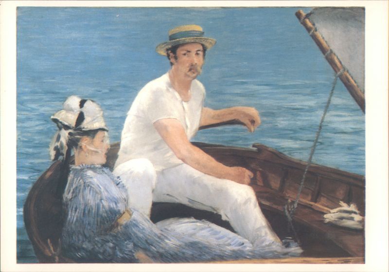 Edouard Manet, Boating, Oil on Canvas Modern
