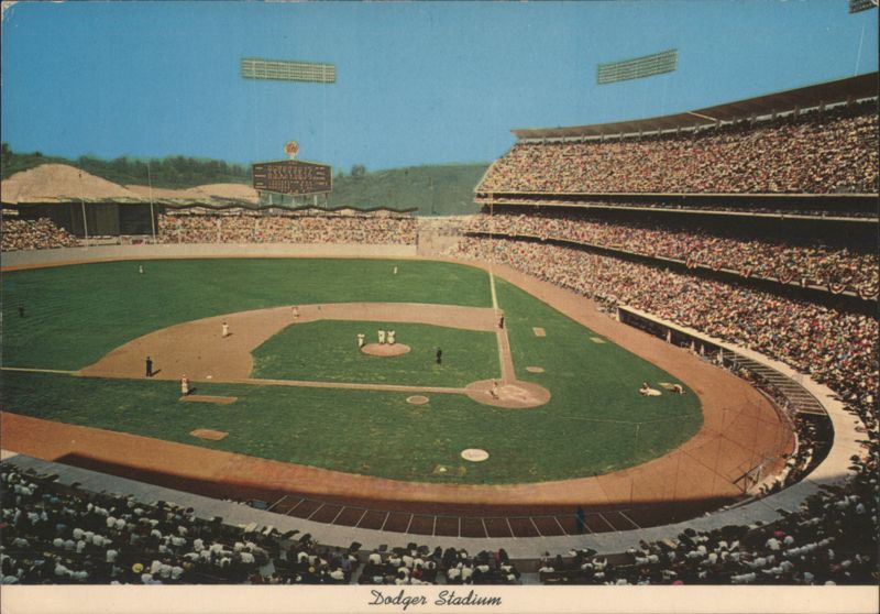 Dodger Stadium Baseball Game, Opening Day 1962 Los Angeles California