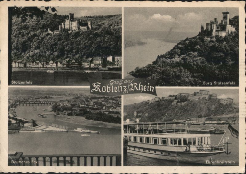 Koblenz Rhein Views: Stolzenfels, Deutsches Eck, Ehrenbreitstein Germany