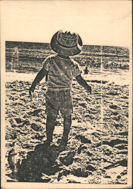 Child in Hat on Bethany Beach, DE, Grainy Texture Delaware