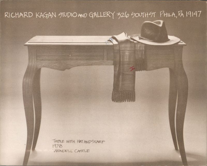 Wendell Castle: Table with Hat and Scarf, Richard Kagan Gallery