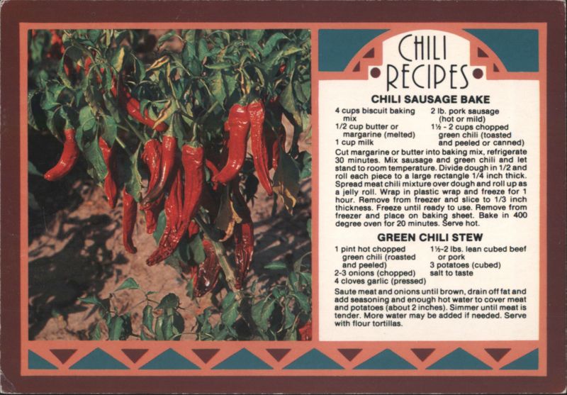 Chili Peppers & Recipes: Sausage Bake, Green Chili Stew
