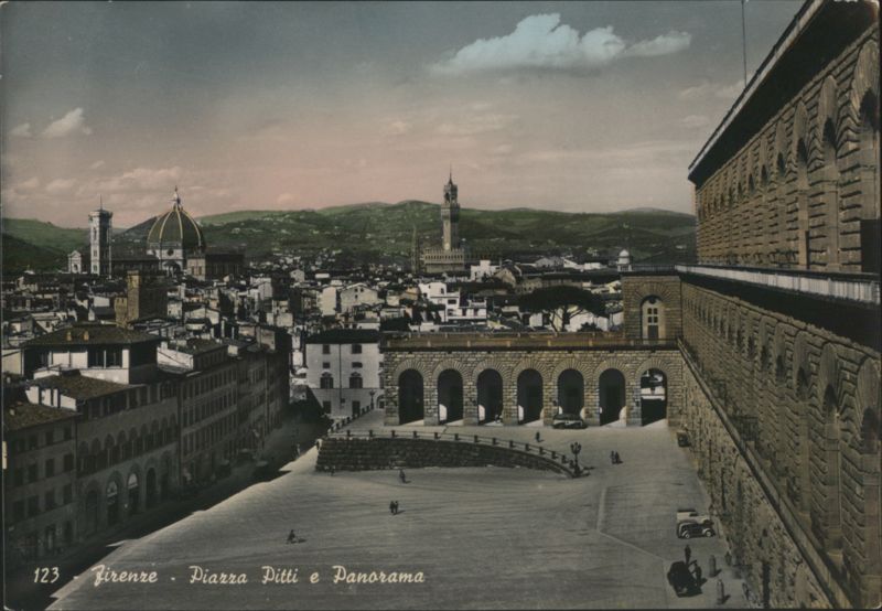 Firenze Piazza Pitti e Panorama Florence Italy