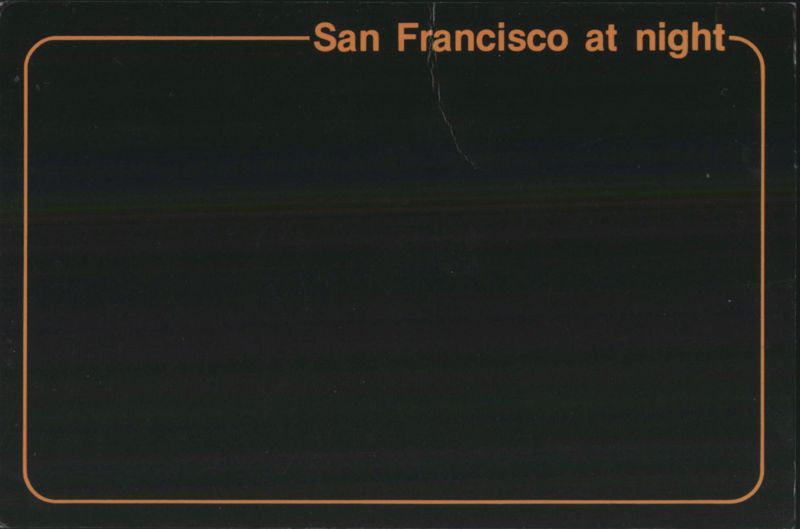 San Francisco at night California