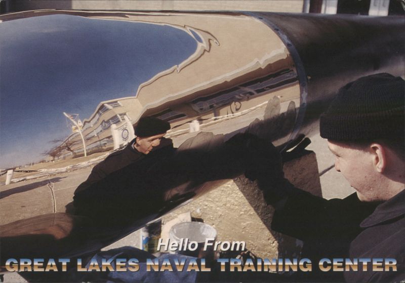 Great Lakes Naval Training Center Spit & Polish Recruits Illinois