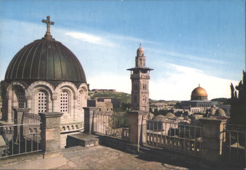 Jerusalem - Chapel of Ecco Homo, Minaret & Dome of the Rock Israel