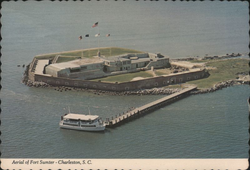 Aerial View of Fort Sumter Charleston South Carolina