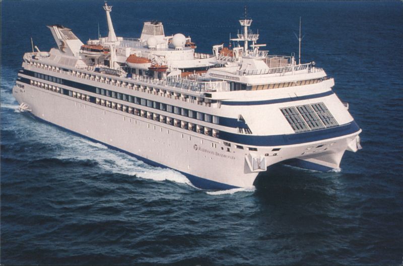 SSC Radisson Diamond Cruise Ship at Sea Cruise Ships