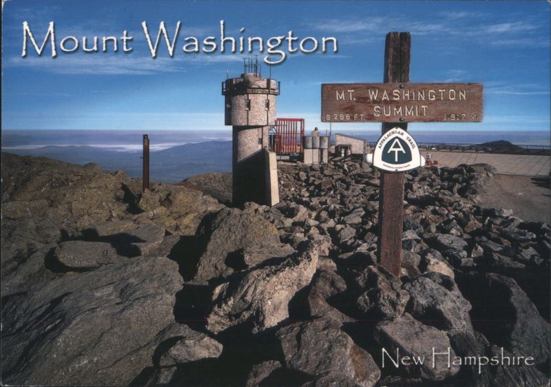 Mount Washington Summit, 6,288 ft, 1,917 m, NH New Hampshire