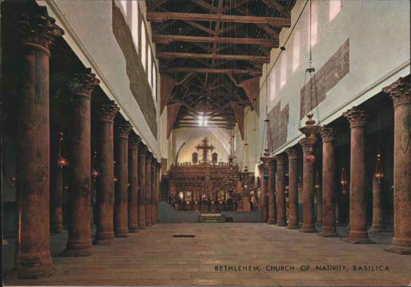 Church of Nativity Basilica Interior, Bethlehem Israel