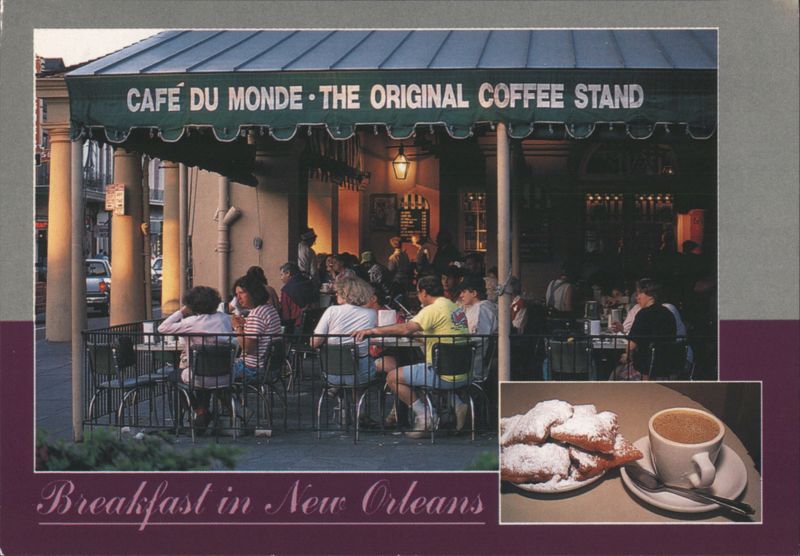 Café du Monde, Original Coffee Stand, Breakfast in New Orleans Louisiana