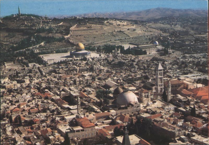 Jerusalem Bird's Eye View, Dome of the Rock Israel
