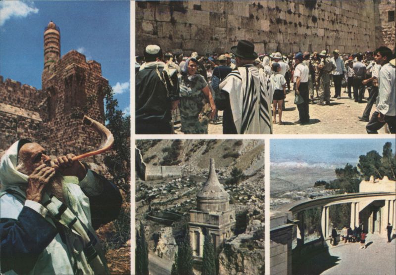 Jerusalem Landmarks: Western Wall, Tower of David, Shofar Israel