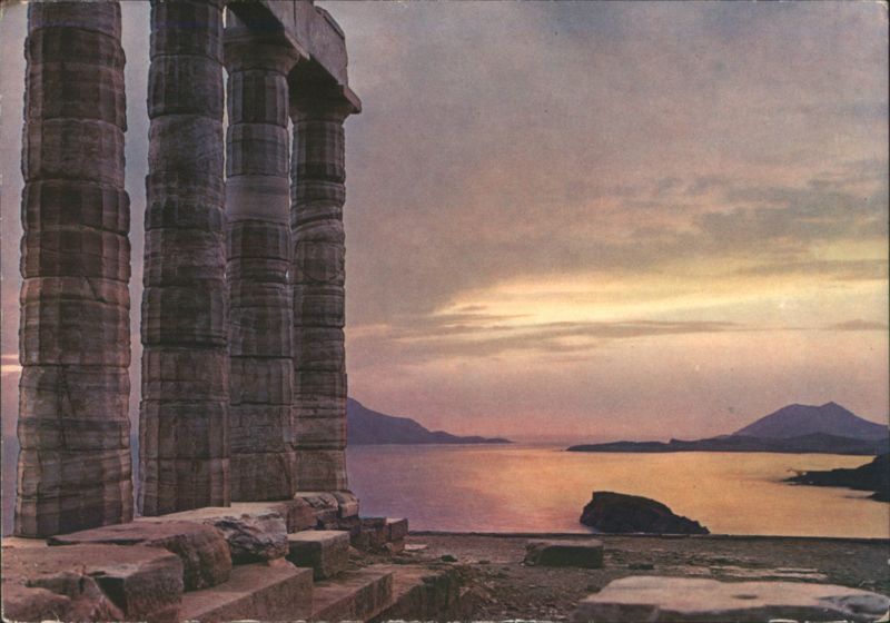 Sounion Sunset at Saronikos Gulf Greece Greece, Turkey, Balkan States
