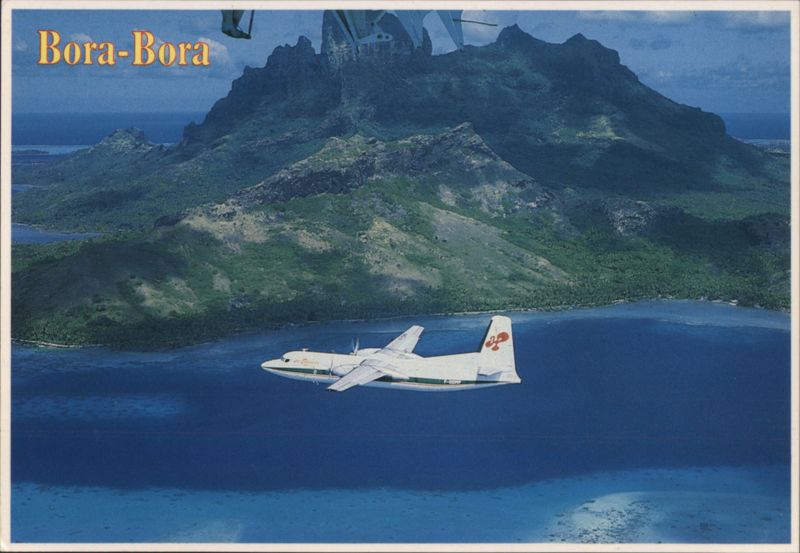 Bora-Bora Inter-Island Flight Over Tropical Island French Polynesia