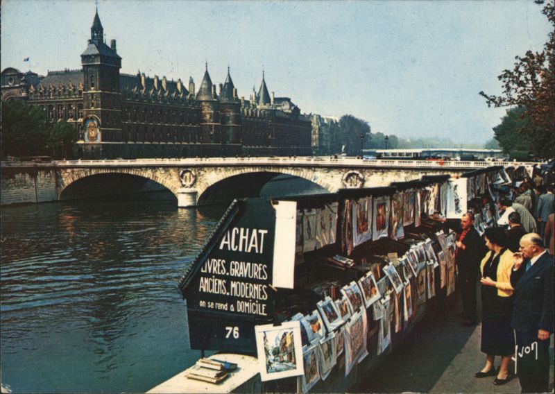 Paris, Quai de Gesvres, Conciergerie, Seine & Bouquinistes France