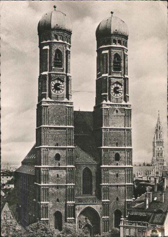 München Frauenkirche Dom Twin Domes & Clocks Germany