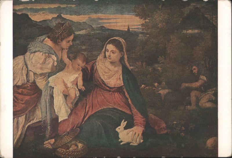 The Virgin with the Rabbit - Titian, Louvre Museum