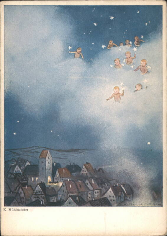 Angels on Clouds over Enchanted Village Switzerland