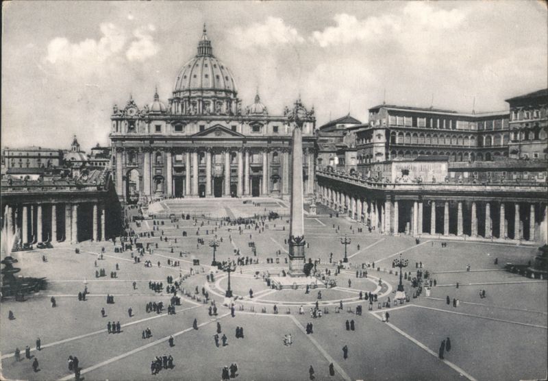 St. Peter's Square and Basilica, Vatican City Italy