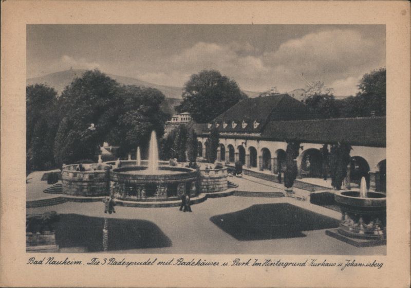 Bad Nauheim Spa Fountains, Bath Houses, Park & Kurhaus Germany