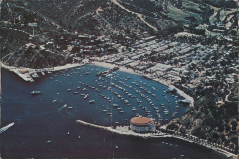 Catalina Island Avalon Harbor Casino Aerial View California