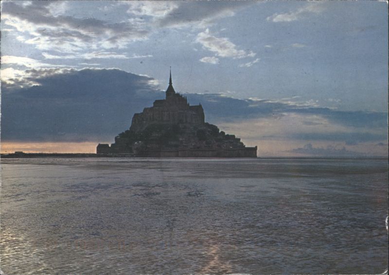 Mont Saint-Michel at High Tide, Sunset France