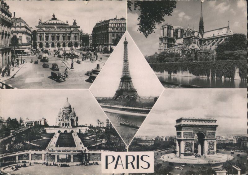 Paris Landmarks: Eiffel, Notre Dame, Opera, Arc de Triomphe France