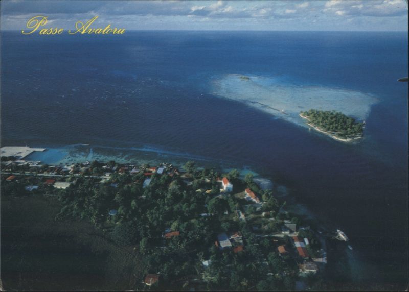 Passe Avatoru, Rangiroa Aerial View French Polynesia
