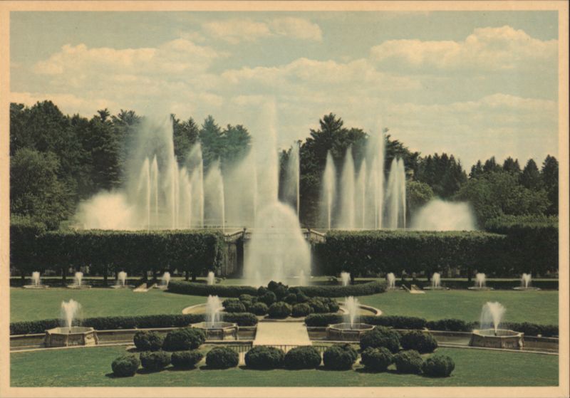 Longwood Gardens Main Fountain Garden 130 ft. Jets Kennett Square Pennsylvania