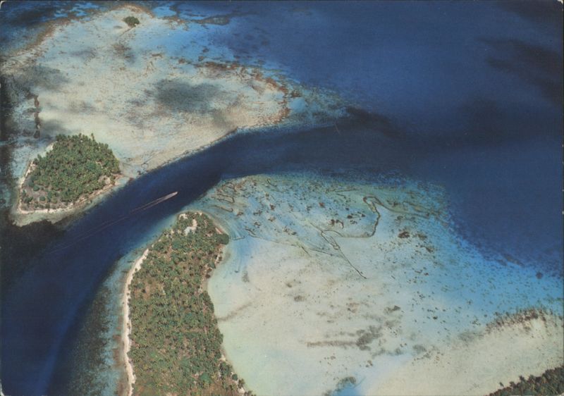 Rangiroa, Avatoru Pass, Aerial View French Polynesia