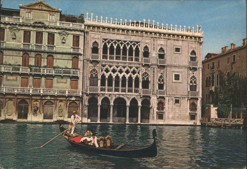 Venice Grand Canal Ca' d'Oro Gondolas Italy