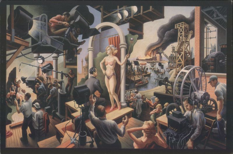 Hollywood, 1937 - Thomas Hart Benton Painting Risque & Nude