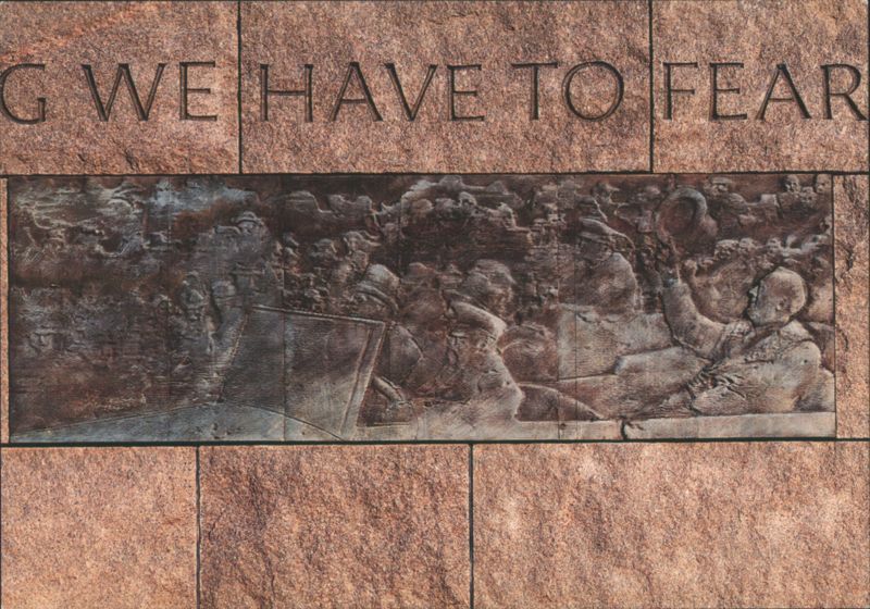 FDR Memorial Wall Relief - Fear Itself Quote Carol M. Highsmith