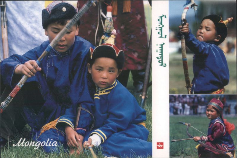 Mongolia Children on the Shooting Line, Traditional Archery