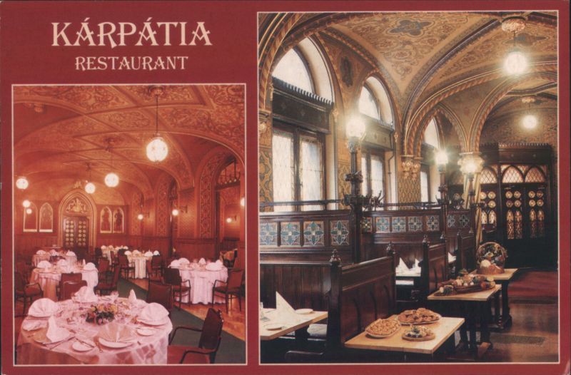Kárpátia Restaurant, Budapest, Hungary - Ornate Interiors