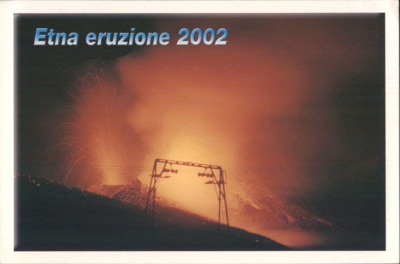 Etna Eruption 2002 - Night Volcanic Activity Italy