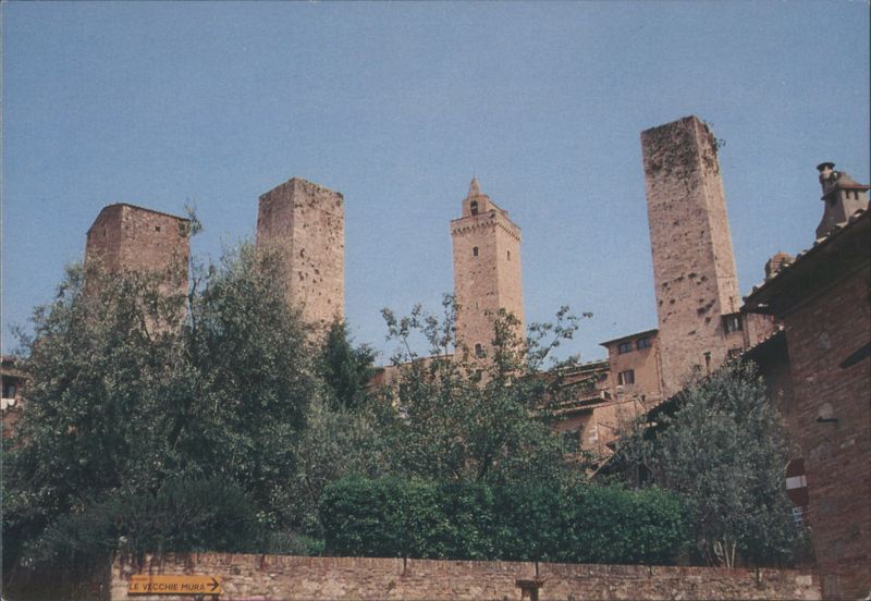 San Gimignano Panorama with Towers and Trees Italy