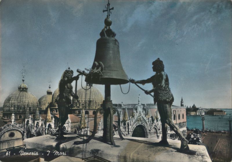 The Moors Striking Bell, St. Mark's Clock Tower Venice Italy