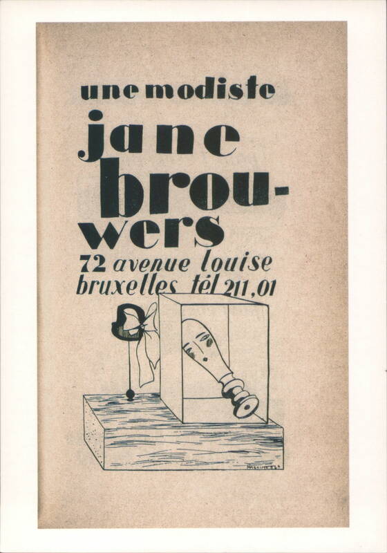 Jane Brouwers Modiste Ad by René Magritte Advertising